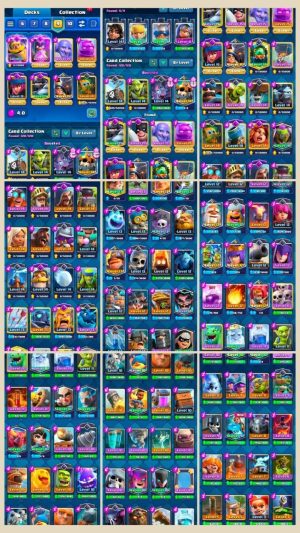 Clash Royale account King Tower 14 Clash Royale Account | 9,000 Trophies | 120 Cards, 9 Evos | iOS/Android