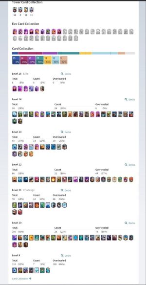 Clash Royale account King Tower 14 Clash Royale Account | 9,000 Trophies | 120 Cards, 9 Evos | iOS/Android