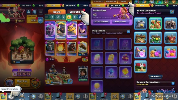 King Tower 16 Clash Royale Account | 10,000 Trophies | 122 Cards, 25 Evos | iOS/Android