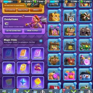 King Tower 16 Clash Royale Account | 14,000 Trophies | 32 Evos | iOS/Android