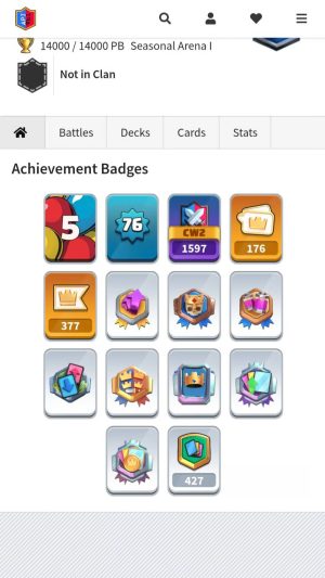 Clash Royale account King Tower 16 Clash Royale Account | 14,000 Trophies | 29 Evos | iOS/Android