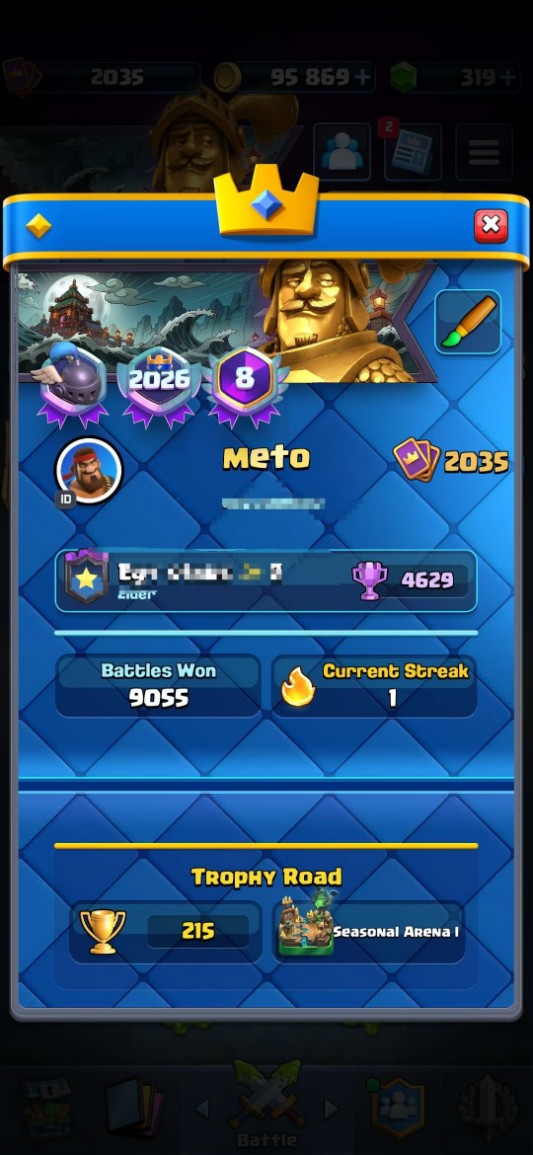 Clash Royale account King Tower 16 Clash Royale Account | 14,200 Trophies | 29 Evos | iOS/Android