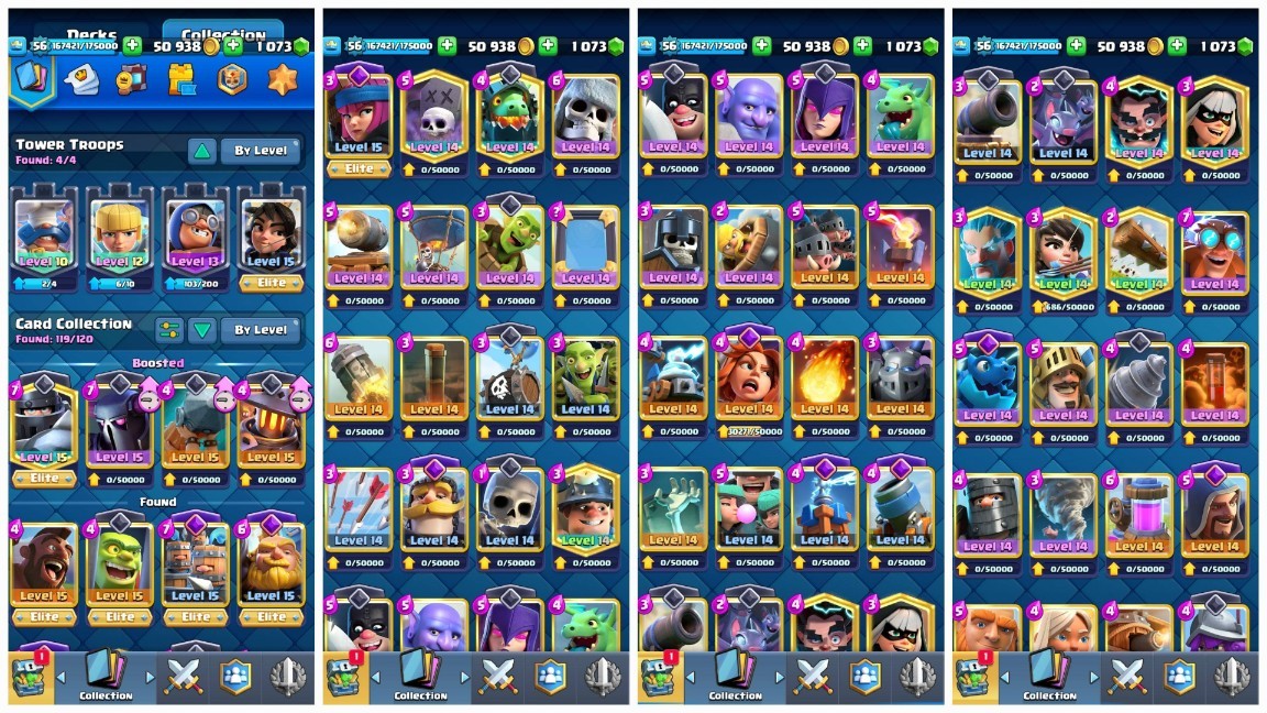 Clash Royale account King Tower 15 Clash Royale Account | 9,872 Trophies | 11 Evos | iOS/Android