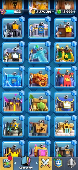 King Tower 16 Clash Royale Account | 9,000 Trophies | 121 Cards | iOS/Android