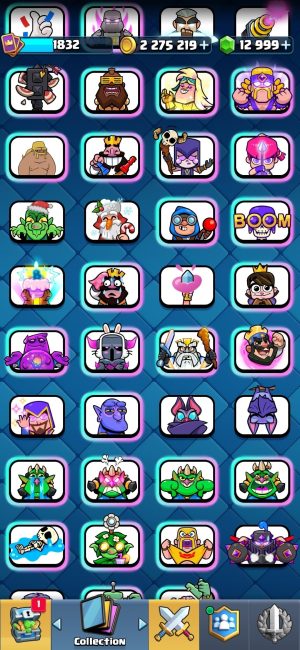 King Tower 16 Clash Royale Account | 9,000 Trophies | 121 Cards | iOS/Android