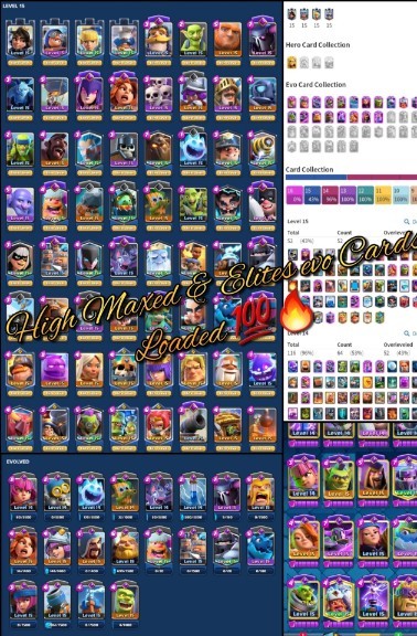 Clash Royale account King Tower 15 Clash Royale Account | 15,000 Trophies | Arena 25 | 20 Evos | iOS/Android