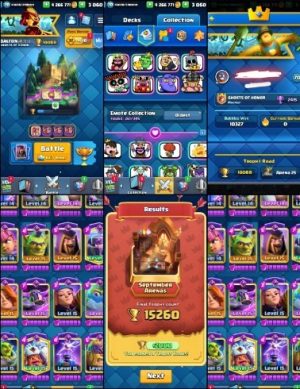 Clash Royale account King Tower 15 Clash Royale Account | 15,000 Trophies | Arena 25 | 20 Evos | iOS/Android