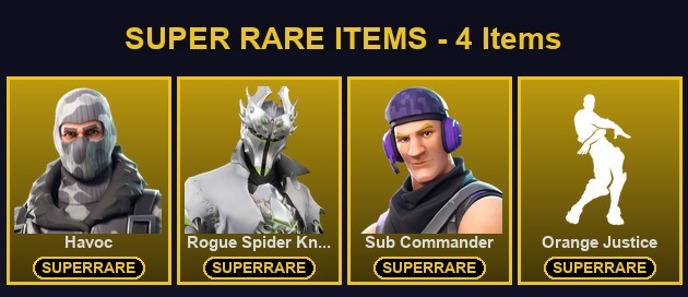 33-Skin Fortnite Account | Havoc, Rogue Spider Knight, Carbide, Sub Commander | PC/PSN
