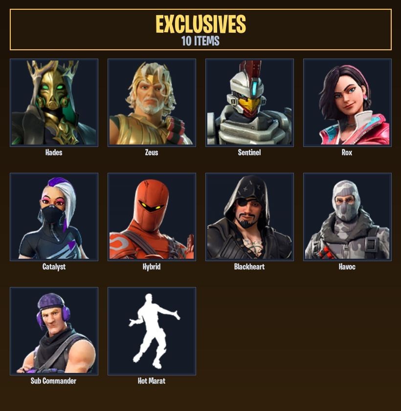 76-Skin Fortnite Account | Havoc, Sub Commander, Hades, Zeus | PC