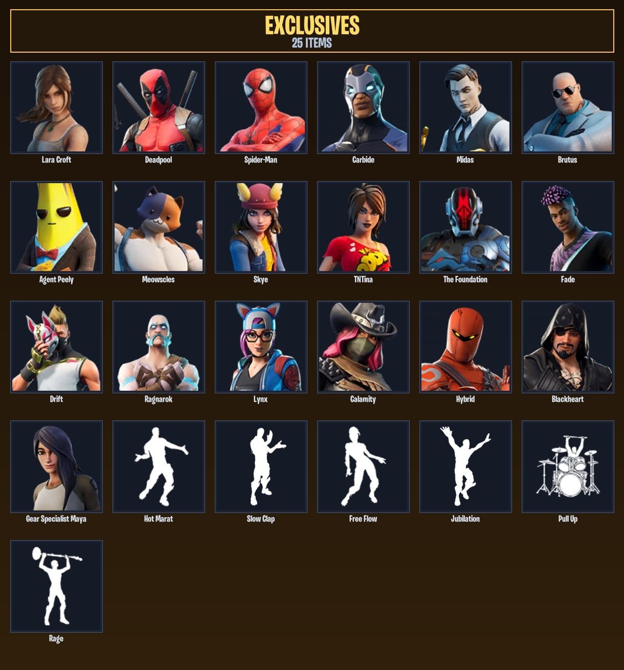 140-Skin Fortnite Account | Carbide, Lara Croft, Peely, Deadpool | PC