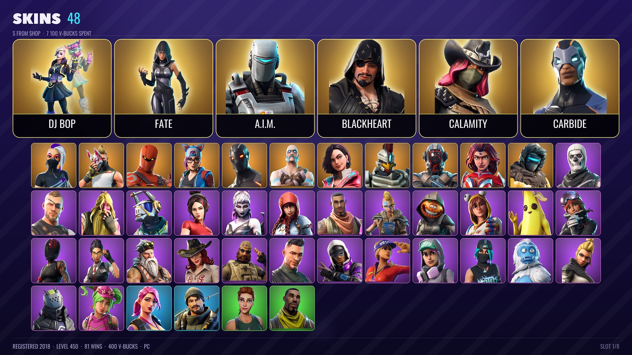 48-Skin Fortnite Account | Skull Trooper, Omega, Drift, Peely | PC/PSN/Xbox/Switch/Mobile