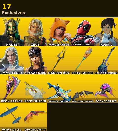 Fortnite account 64-Skin Fortnite Account | Raider's Revenge, Renegade Raider, Hades, Zeus | PC