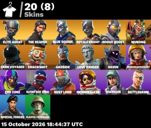 Fortnite account 20-Skin Fortnite Account | Blue Squire, Royale Knight, The Reaper, Take The L | PC/Xbox