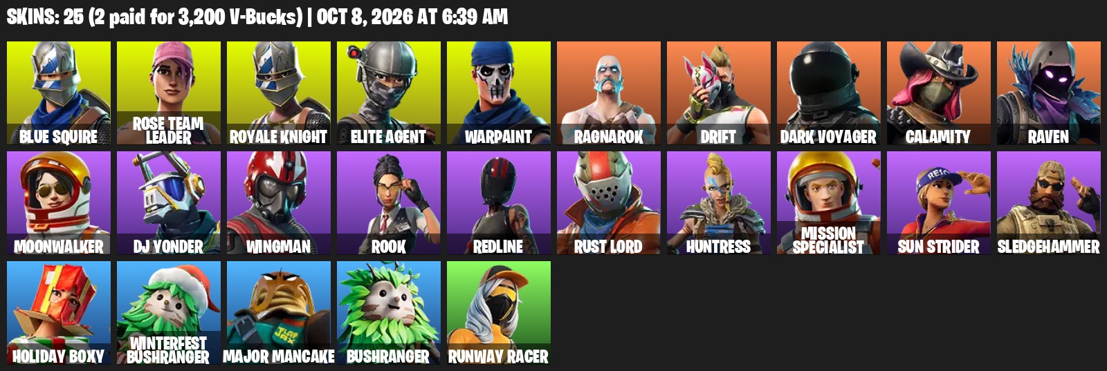 Fortnite account 25-Skin OG Fortnite Account | Blue Squire, Royale Knight, Take The L, Elite Agent | PC