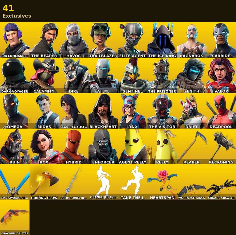 Fortnite account 73-Skin Fortnite Account | The Reaper, Take The L, Havoc, Elite Agent | PC/Xbox