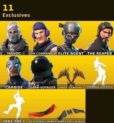 Fortnite account 21-Skin Fortnite Account | The Reaper, Take The L, Havoc, Elite Agent | PC/PSN/Xbox