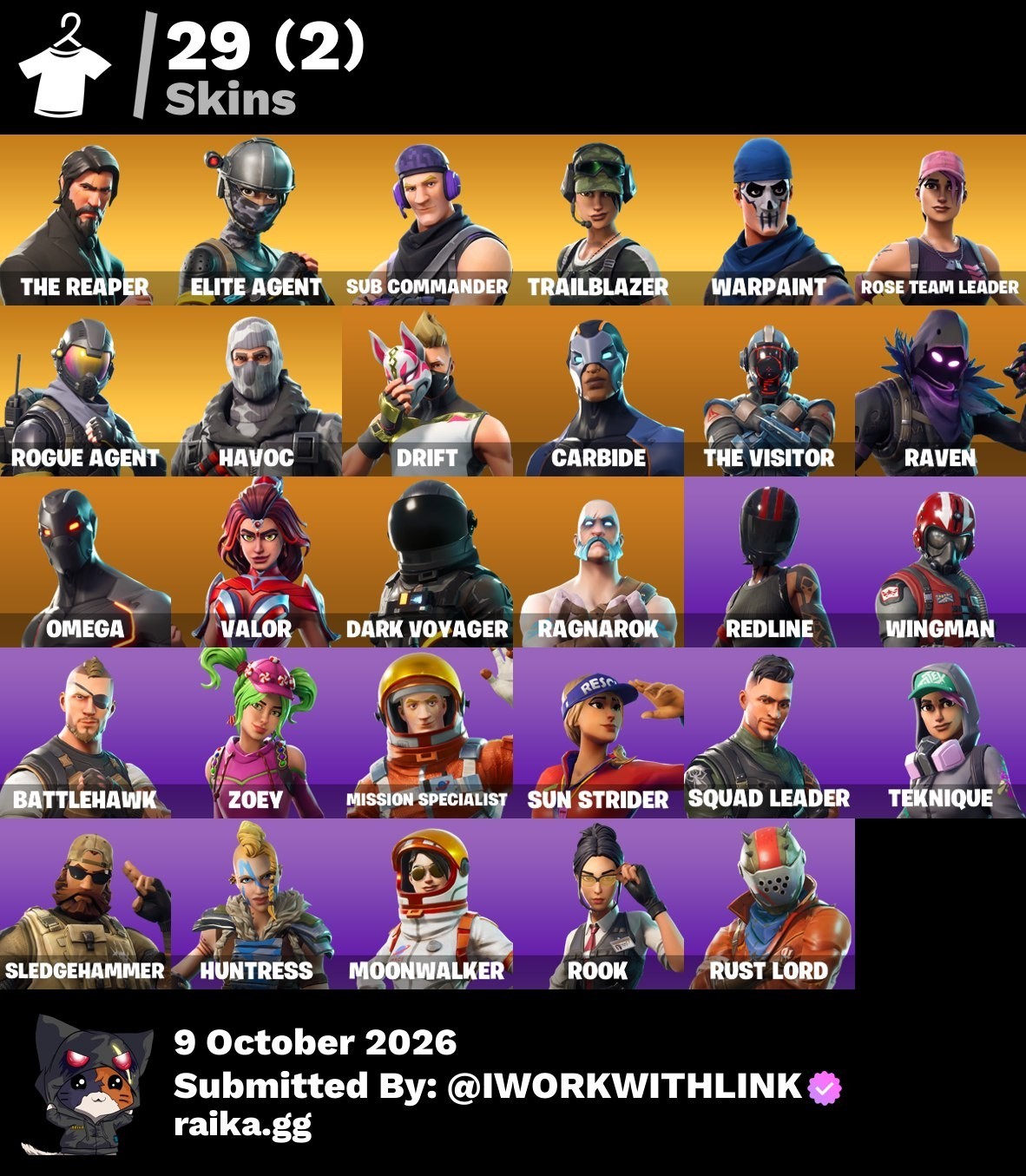 Fortnite account 29-Skin OG Fortnite Account | The Reaper, Havoc, Elite Agent, Omega | PC/PSN/Xbox