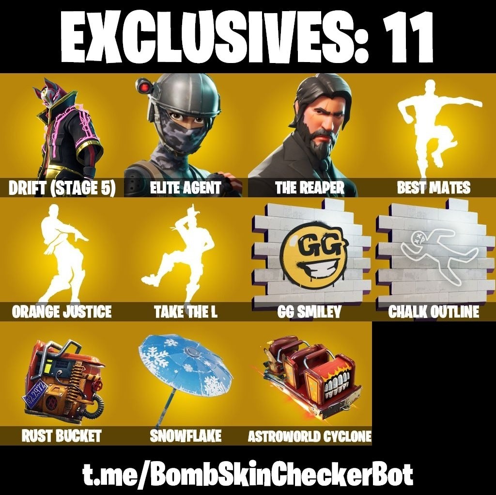 17-Skin Fortnite Account | The Reaper, Take The L, Elite Agent, Dark Voyager | PC/PSN/Xbox
