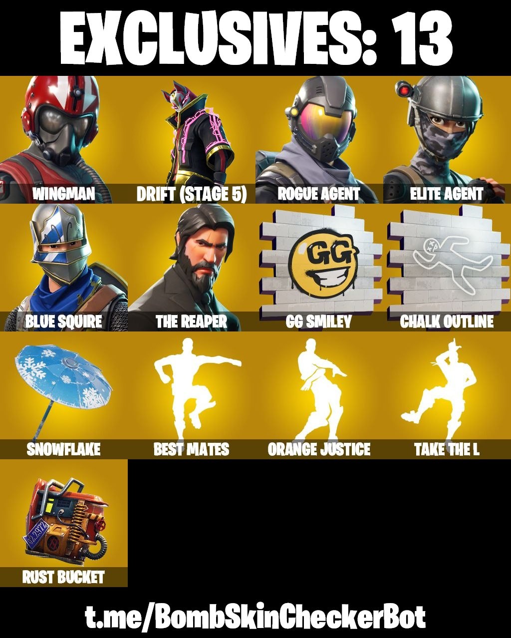Fortnite account 37-Skin Fortnite Account | Blue Squire, The Reaper, Take The L, Elite Agent | PC/PSN/Xbox/Switch/Mobile