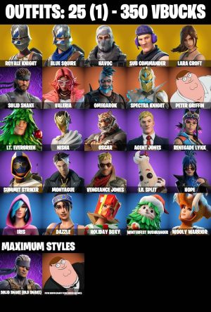 Fortnite account 25-Skin Fortnite Account | Blue Squire, Royale Knight, Havoc, Sub Commander | PC/Xbox