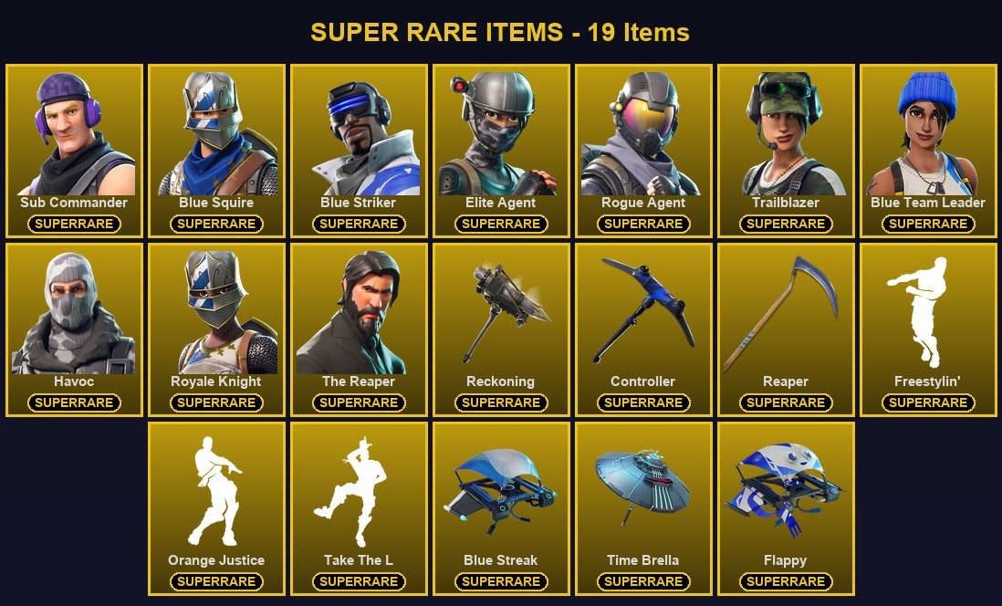 Fortnite account 54-Skin Fortnite Account | Blue Squire, Royale Knight, The Reaper, Havoc | PSN/Xbox