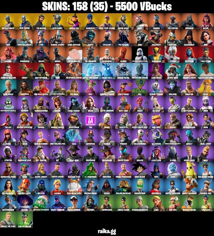 158-Skin OG Fortnite Account | Blue Squire, Royale Knight, The Reaper, Take The L | PC/PSN/Xbox