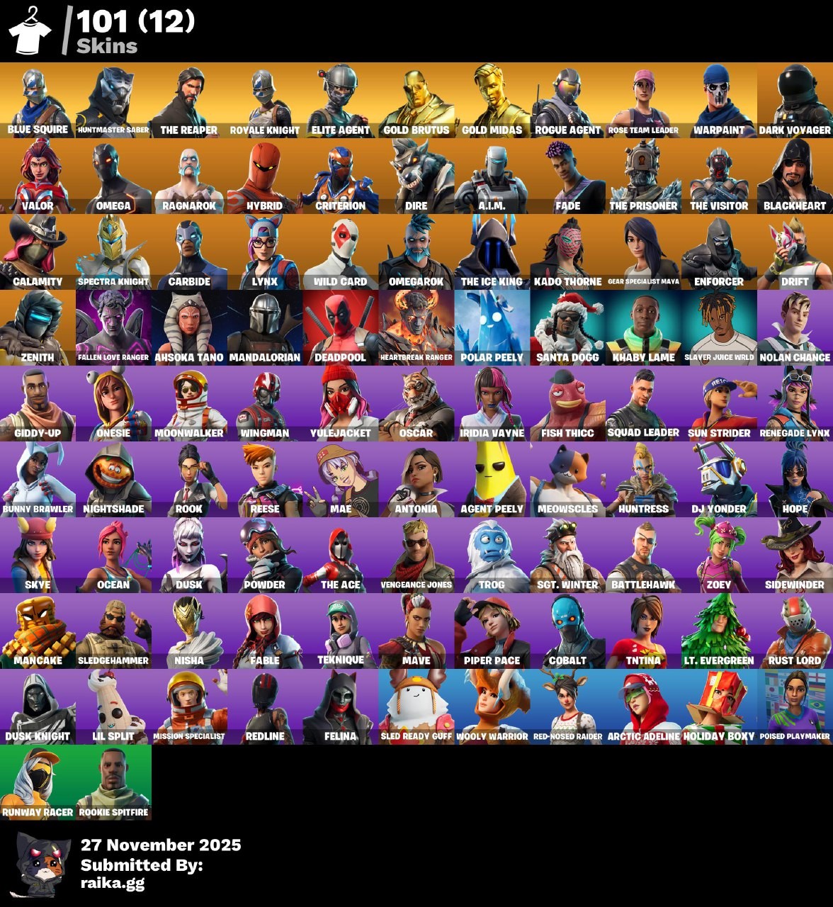 Fortnite account 104-Skin OG Fortnite Account | Blue Squire, Royale Knight, The Reaper, Elite Agent | PC/PSN