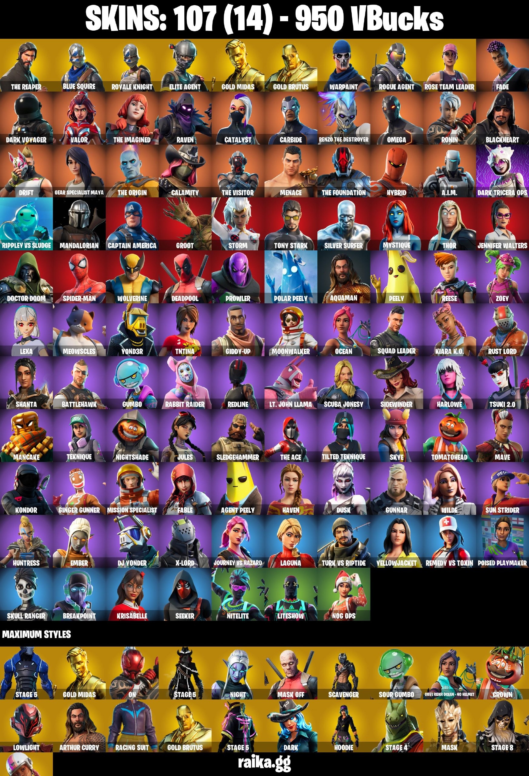 Fortnite account 107-Skin OG Fortnite Account | Blue Squire, Royale Knight, The Reaper, Take The L | PC/PSN/Xbox/Switch/Mobile