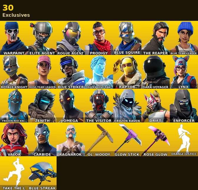 Fortnite account 42-Skin OG Fortnite Account | Blue Squire, Royale Knight, The Reaper, Take The L | PC/Xbox