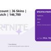 Fortnite account 36-Skin Fortnite Account | Kratos, Clutch | PC