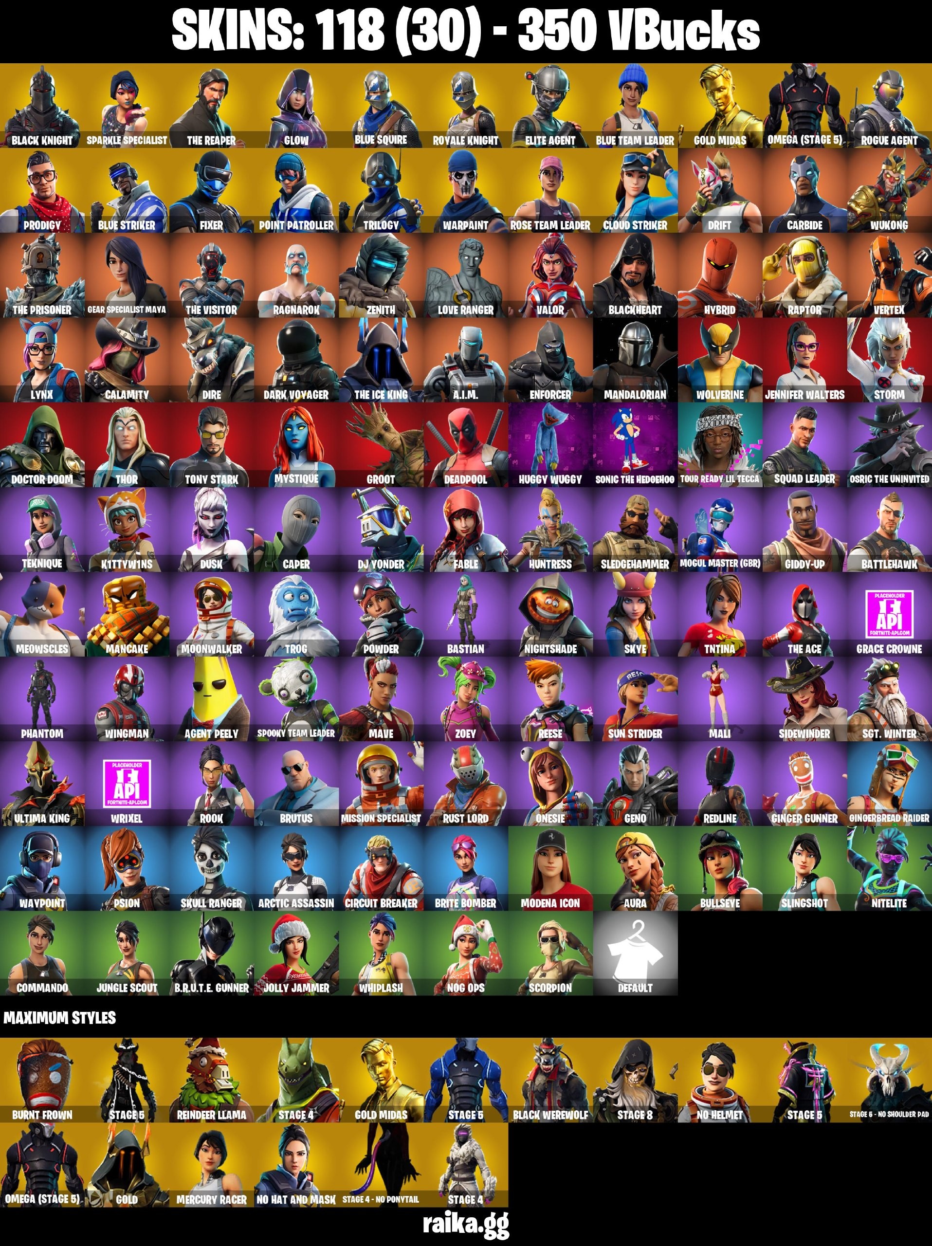 117-Skin OG Fortnite Account | Black Knight, Sparkle Specialist, Blue Squire, Royale Knight | PC/PSN/Xbox