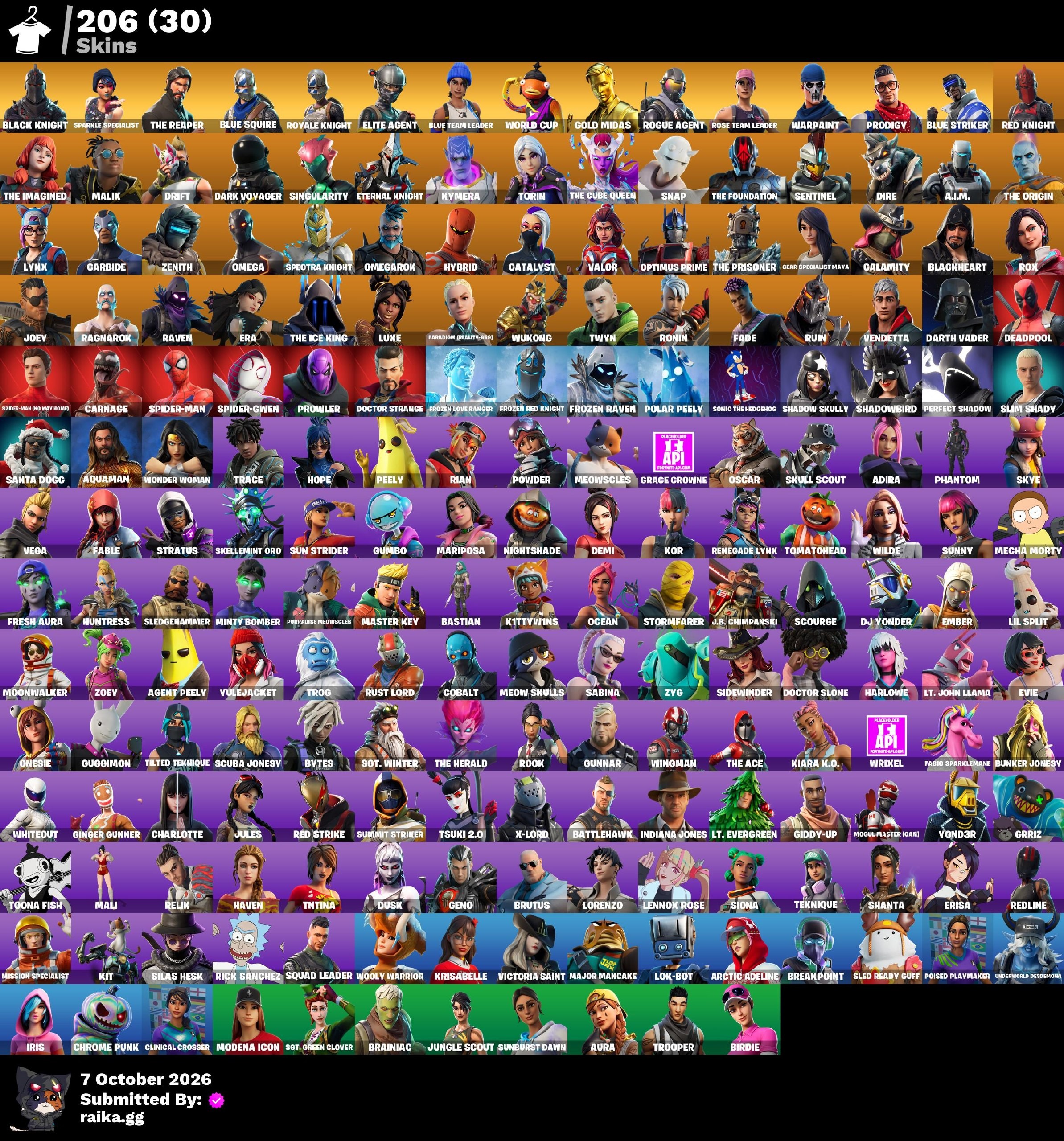 Fortnite account 206-Skin OG Fortnite Account | Black Knight, Sparkle Specialist, Blue Squire, Royale Knight | PC/PSN/Xbox/Switch/Mobile