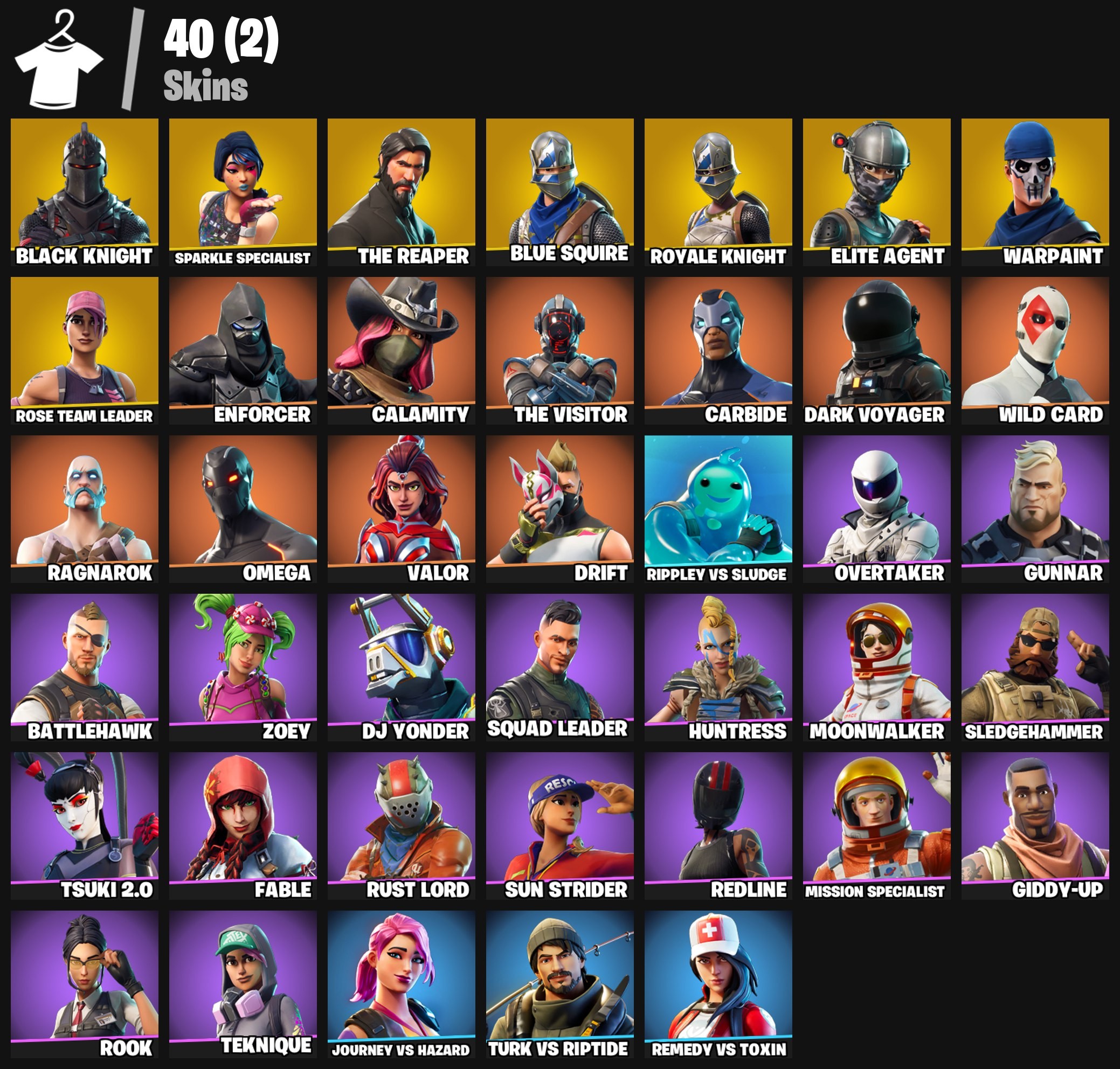 Fortnite account 40-Skin OG Fortnite Account | Black Knight, Sparkle Specialist, Blue Squire, Royale Knight | PC/PSN/Xbox/Switch/Mobile