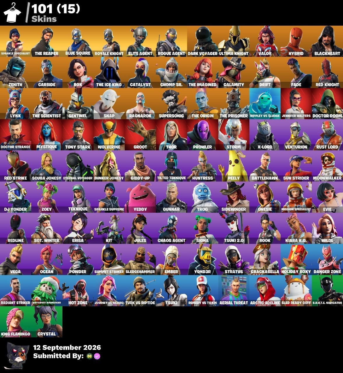 Fortnite account 101-Skin Fortnite Account | Sparkle Specialist, Blue Squire, Royale Knight, The Reaper | PC/Xbox