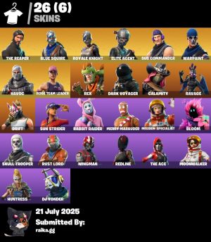 26-Skin OG Fortnite Account | Blue Squire, Royale Knight, The Reaper, Take The L | PC/PSN/Xbox