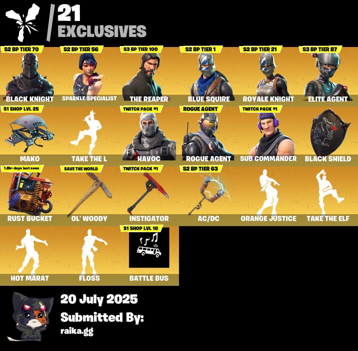 Fortnite account 37-Skin Fortnite Account | Black Knight, Sparkle Specialist, Blue Squire, Royale Knight | PC/PSN/Xbox
