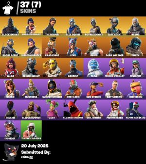 Fortnite account 37-Skin Fortnite Account | Black Knight, Sparkle Specialist, Blue Squire, Royale Knight | PC/PSN/Xbox