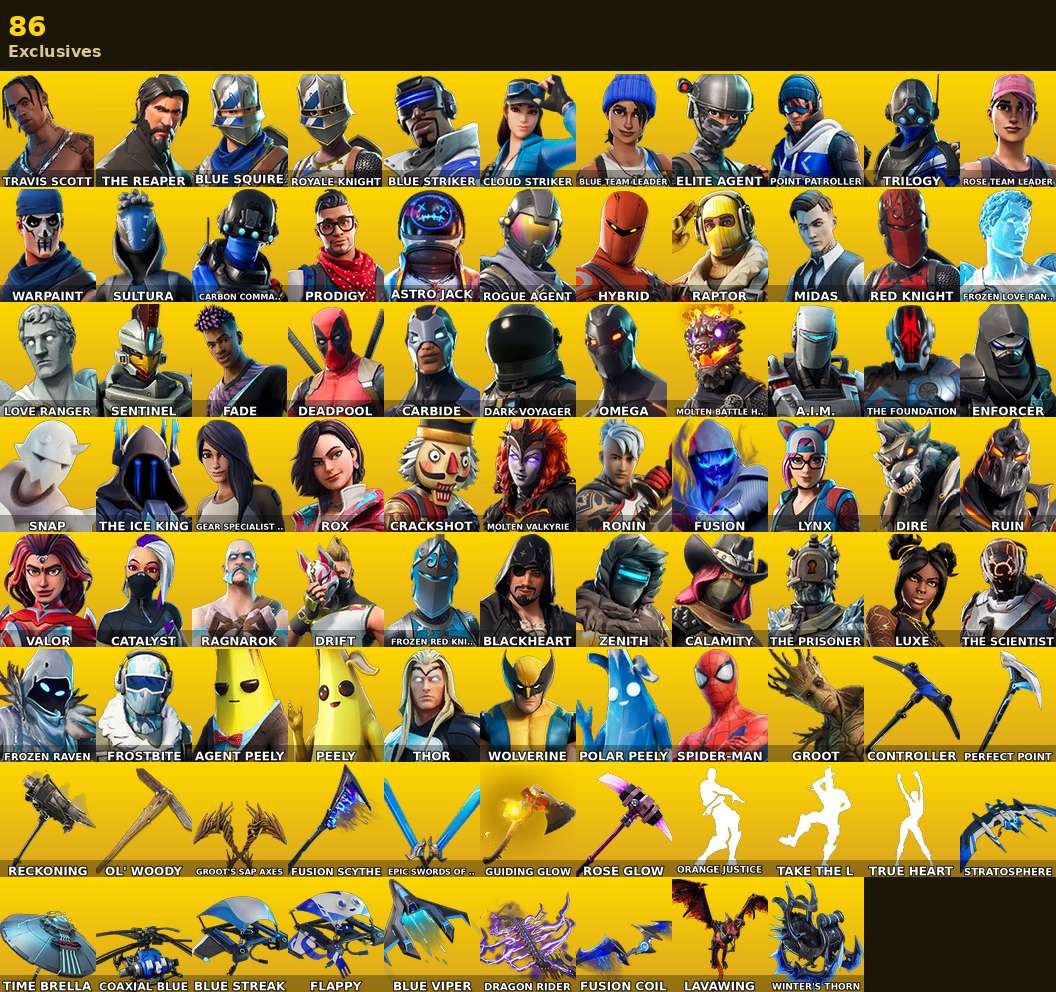 Fortnite account 137-Skin OG Fortnite Account | Blue Squire, Royale Knight, Travis Scott, The Reaper | PC/Xbox