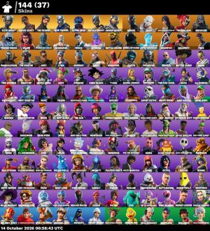Fortnite account 144-Skin Fortnite Account | Blue Squire, Royale Knight, Travis Scott, The Reaper | PC/Xbox
