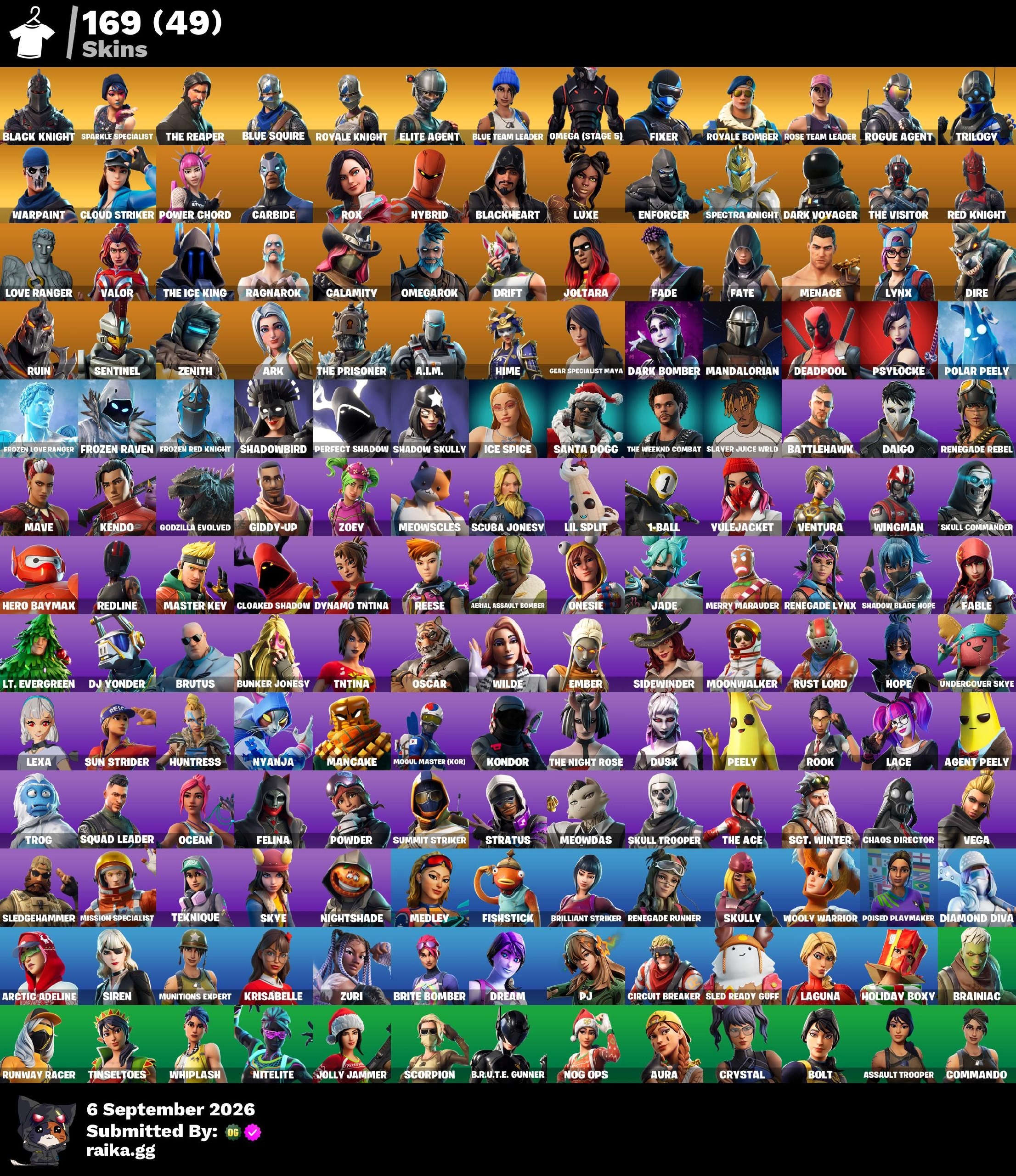 Fortnite account 169-Skin OG Fortnite Account | Black Knight, Sparkle Specialist, Blue Squire, Royale Knight | PC/Xbox