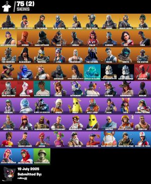 Fortnite account 75-Skin Fortnite Account | Black Knight, Sparkle Specialist, Blue Squire, Royale Knight | PC/PSN/Xbox