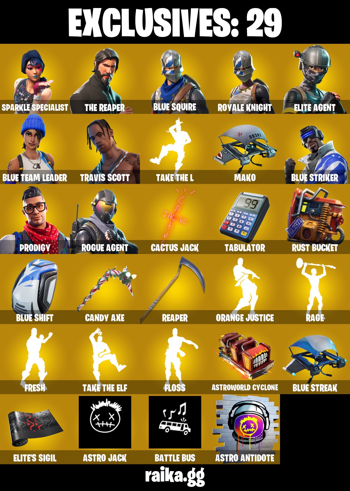Fortnite account 173-Skin Fortnite Account | Sparkle Specialist, Blue Squire, Royale Knight, Travis Scott | PC/PSN/Xbox/Switch/Mobile