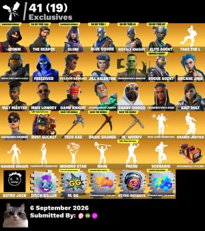 Fortnite account 790-Skin Fortnite Account | Blue Squire, Royale Knight, IKONIK, The Reaper | PC/PSN/Xbox/Switch/Mobile