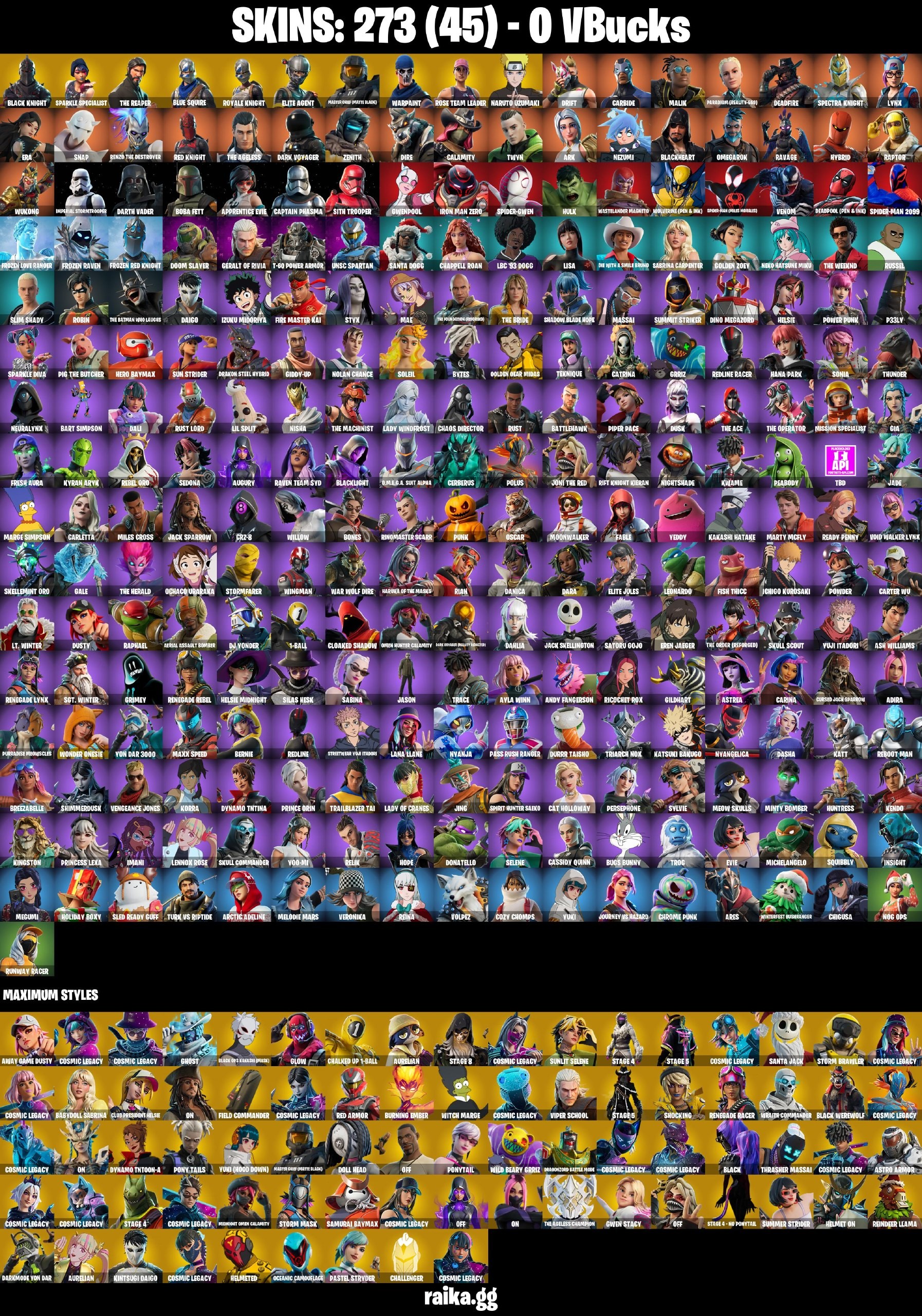 Fortnite account 273-Skin Fortnite Account | Black Knight, Sparkle Specialist, Blue Squire, Royale Knight | PC/PSN/Xbox/Switch/Mobile