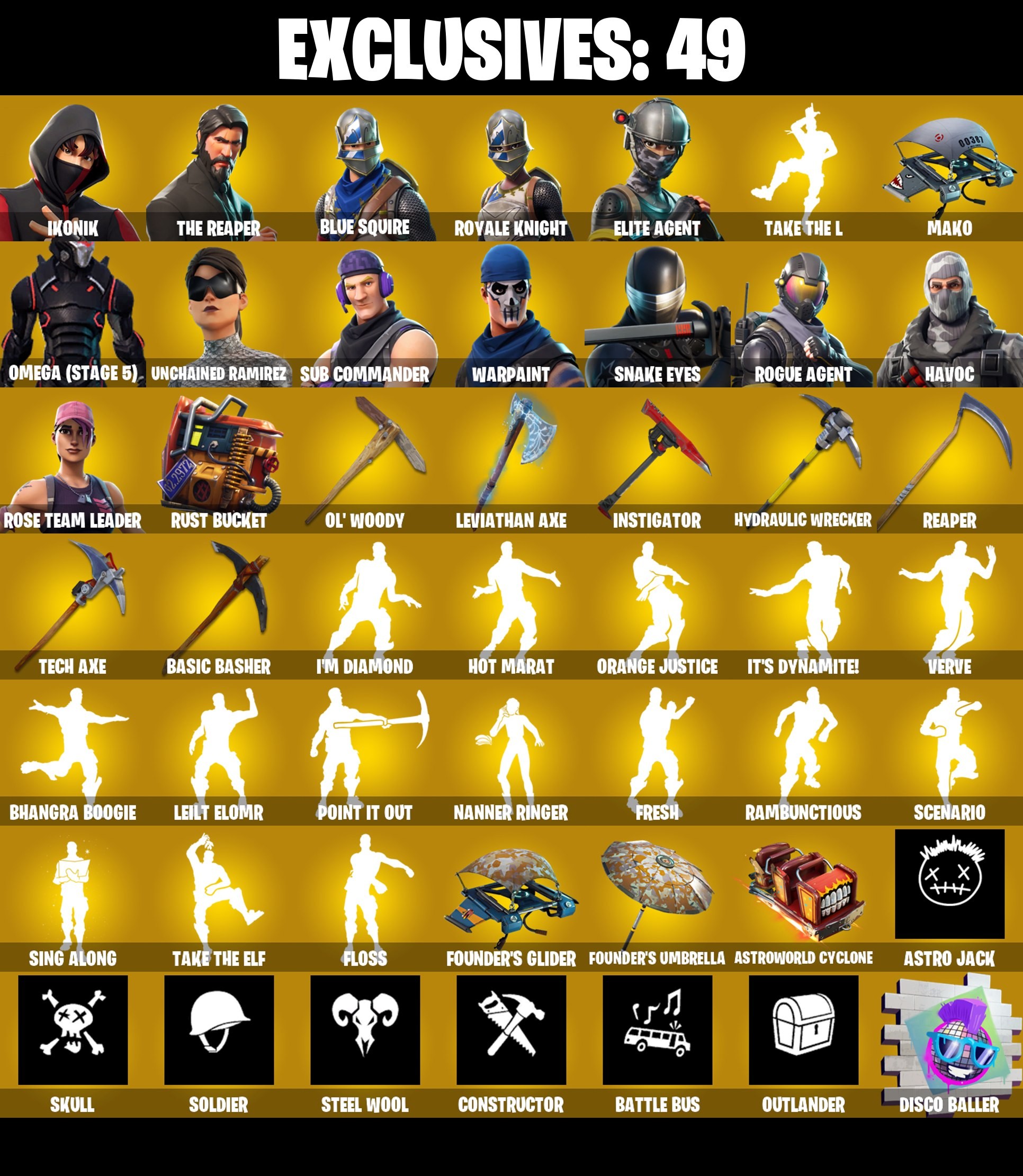 Fortnite account 376-Skin OG Fortnite Account | Blue Squire, Royale Knight, IKONIK, The Reaper | PC/PSN/Xbox/Switch/Mobile