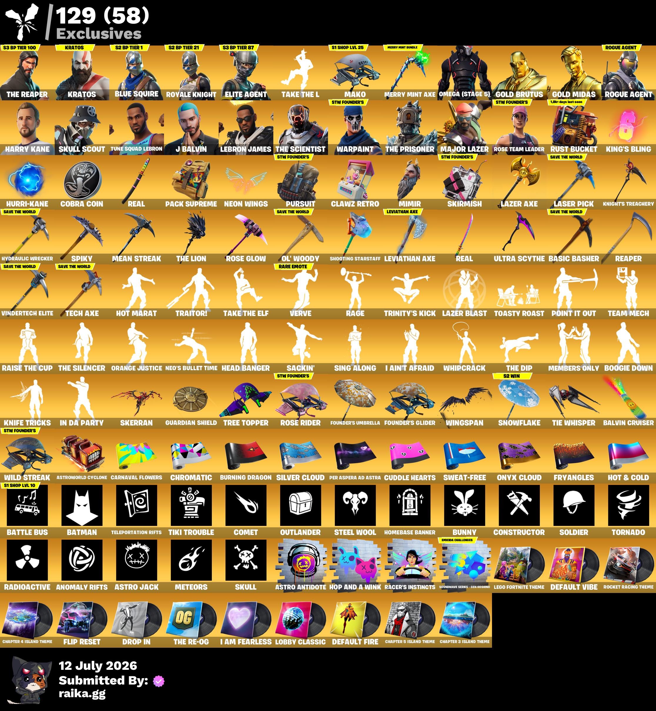 Fortnite account 445-Skin OG Fortnite Account | Blue Squire, Royale Knight, The Reaper, Leviathan Axe | PC/PSN/Xbox/Switch/Mobile