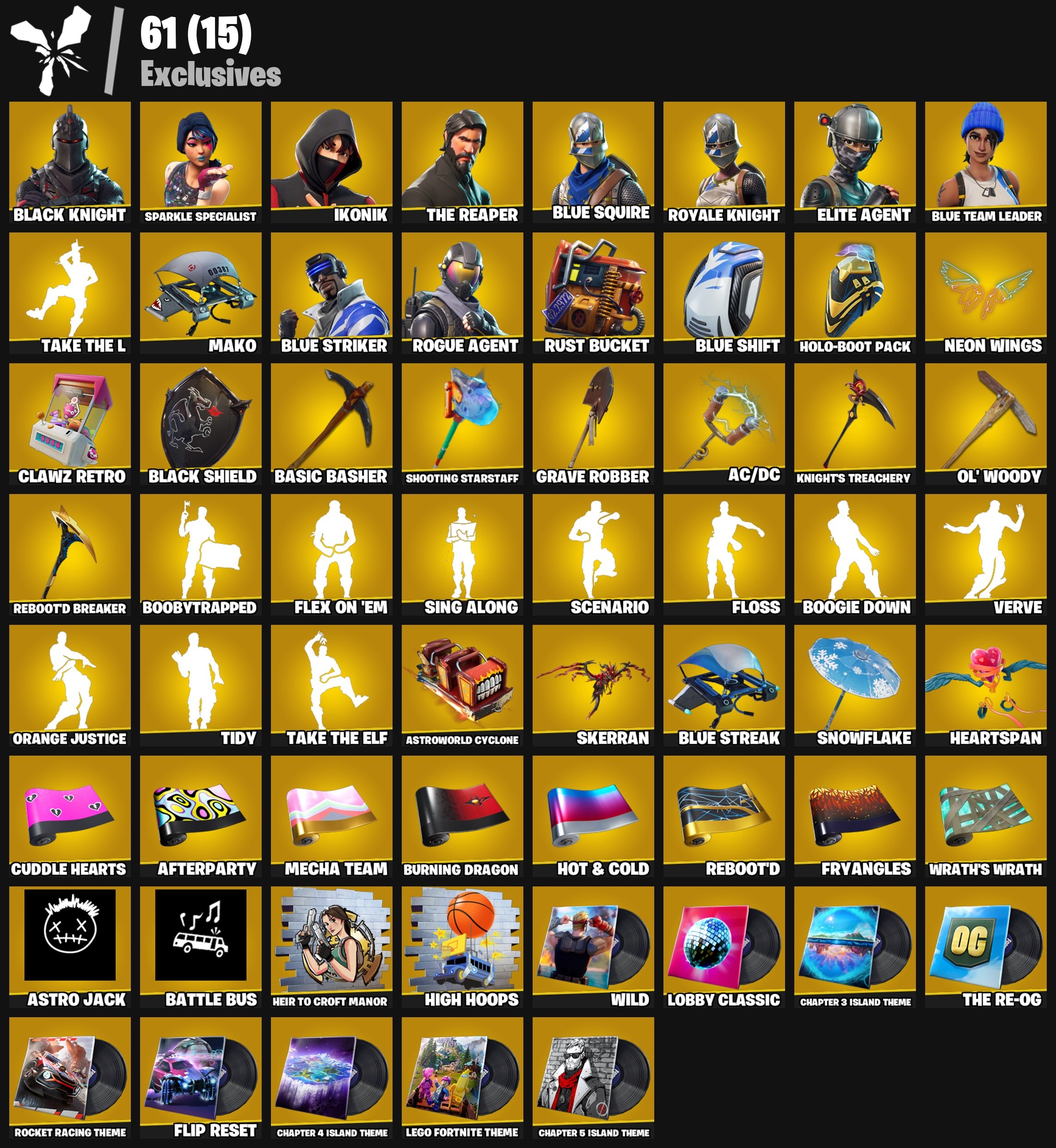 Fortnite account 121-Skin Fortnite Account | Black Knight, Sparkle Specialist, Blue Squire, Royale Knight | PC/Xbox