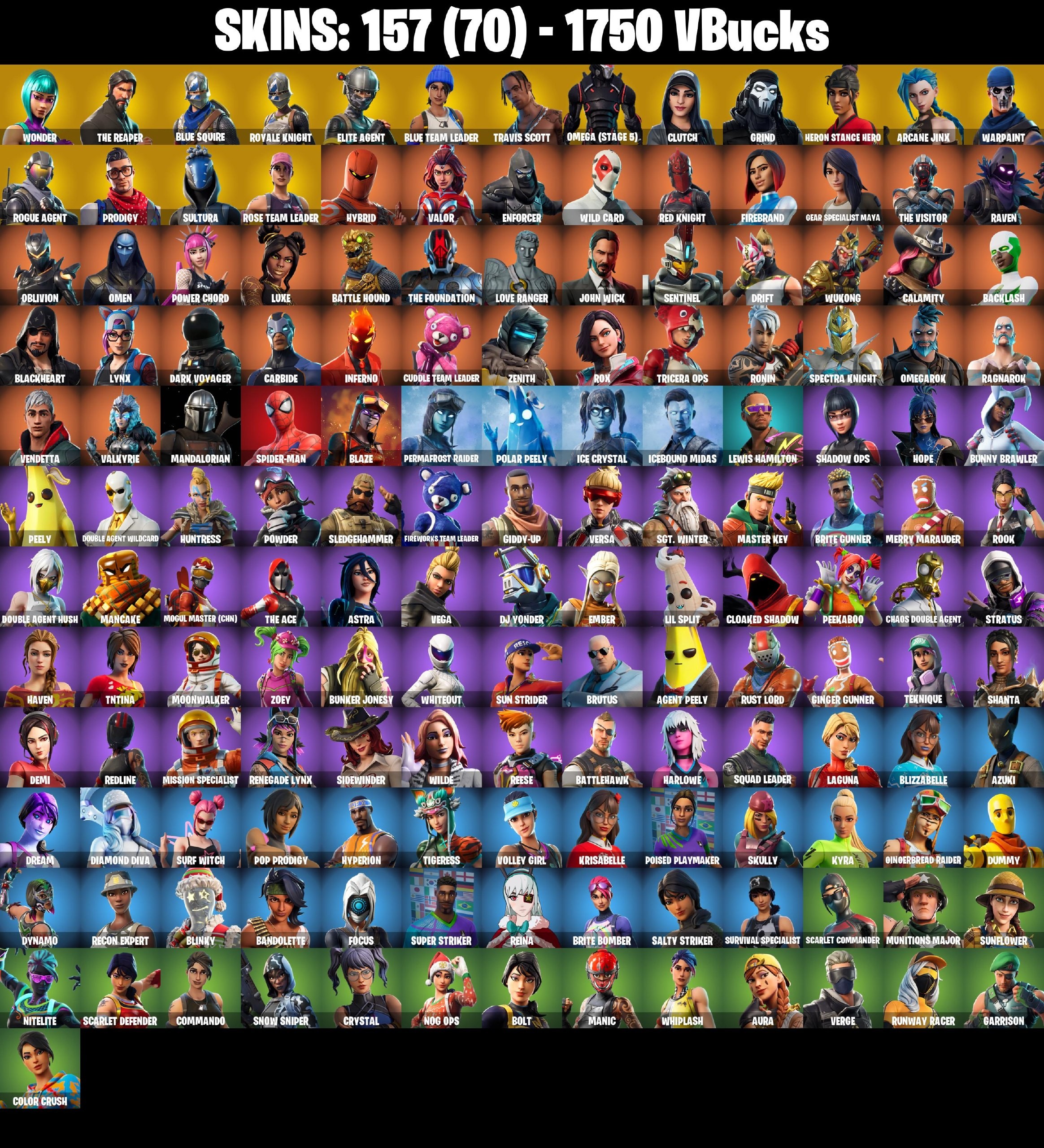 Fortnite account 157-Skin OG Fortnite Account | Blue Squire, Royale Knight, Travis Scott, The Reaper | PC/PSN/Xbox/Switch/Mobile