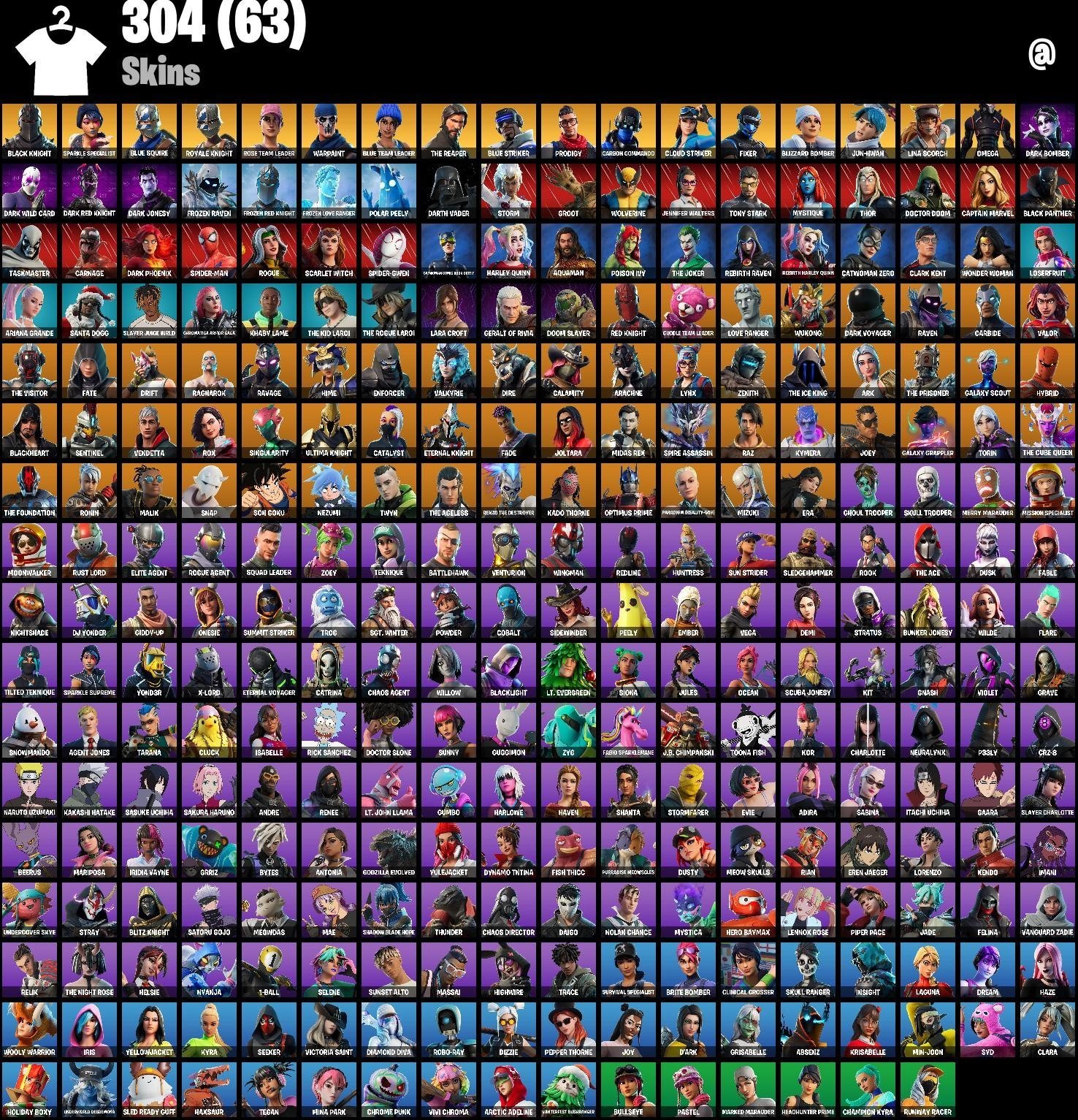 Fortnite account 304-Skin OG Fortnite Account | Black Knight, Sparkle Specialist, Blue Squire, Royale Knight | PC/PSN