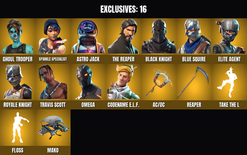 Fortnite account 288-Skin Fortnite Account | Black Knight, Travis Scott, The Reaper, Take The L | PC/PSN